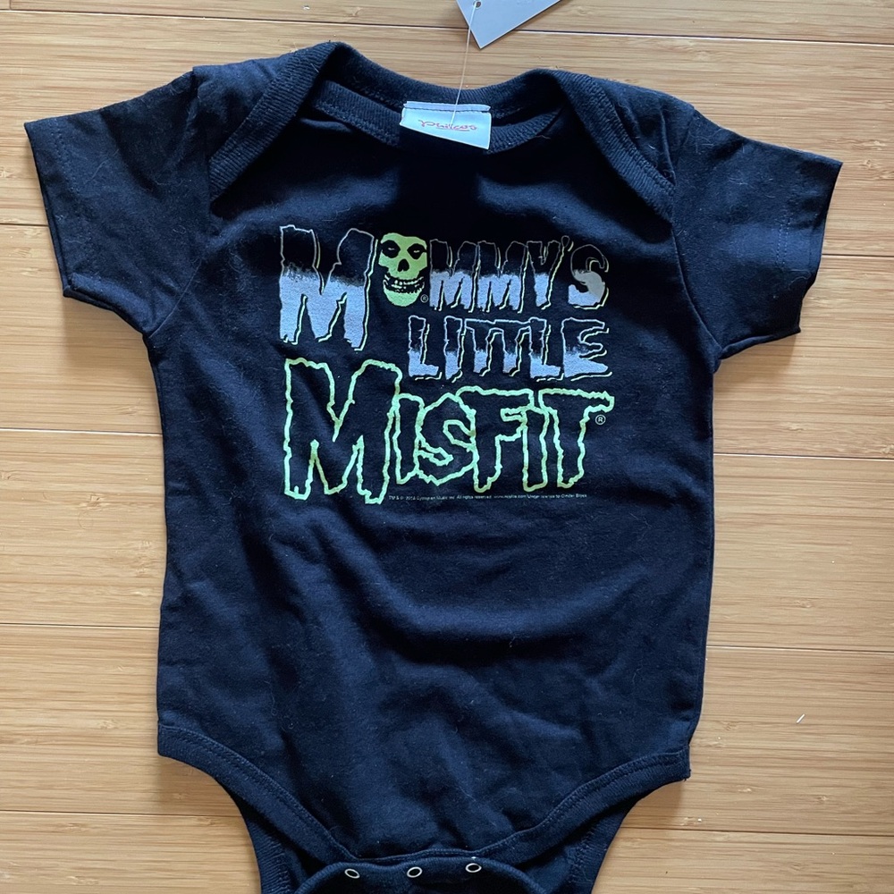 Mommy's Little Misfit Black Onesie